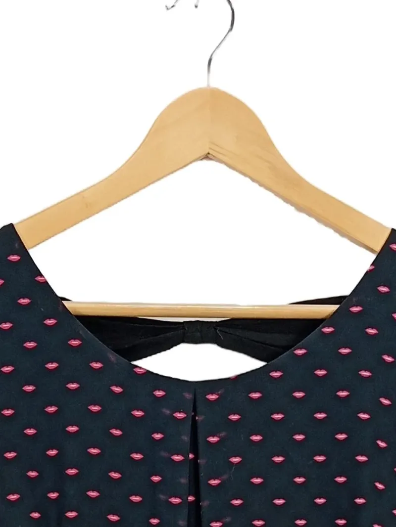 Camaïeu Damen Freizeitkleid Gr. 36/S Schwarz mit Muster charmant 3