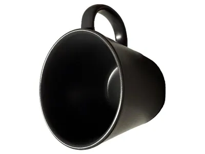 IKEA Kaffeebecher Tasse Schwarz Keramik Minimalistisch 300ml