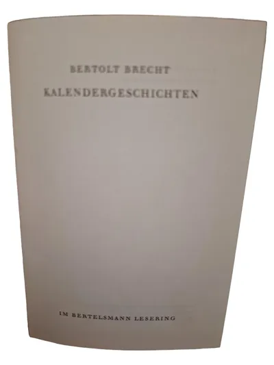 Bertolt Brecht Kalendergeschichten Taschenbuch Deutsch Bertelsmann Lesering