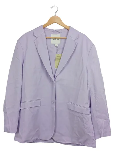 Monki Damen Blazer Lila Gr. 38/M Business Polyester