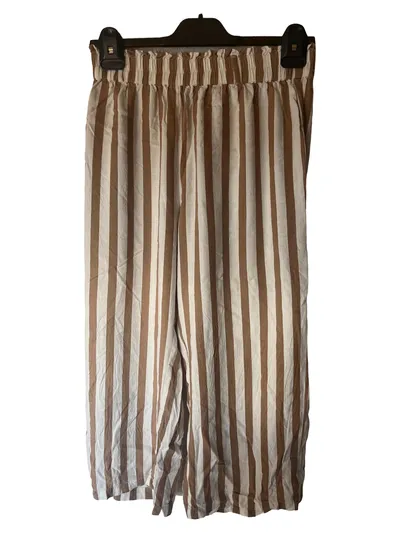 ONLY Damen Stoffhose Gr. 38 gestreift casual Raffungen Mehrfarbig