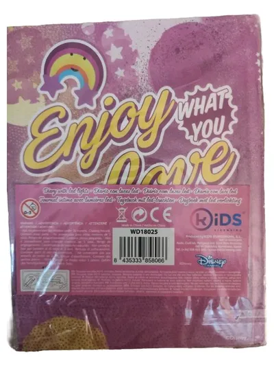 Disney Tagebuch mit LED-Lichtern Mädchen Rosa Regenbogen NEU