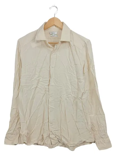 REISS Herren Business Hemd Langarm Beige Gr. XL Viskose Slim Fit