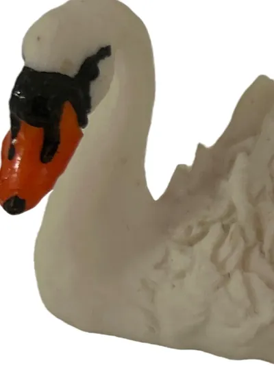 Gilde Schwan Figur Dekoration Weiß Kunststoff 8cm