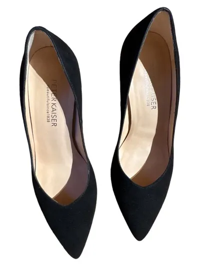 Peter Kaiser Nura Pumps Damen Schwarz Wildleder Gr. 37 Klassisch Elegant
