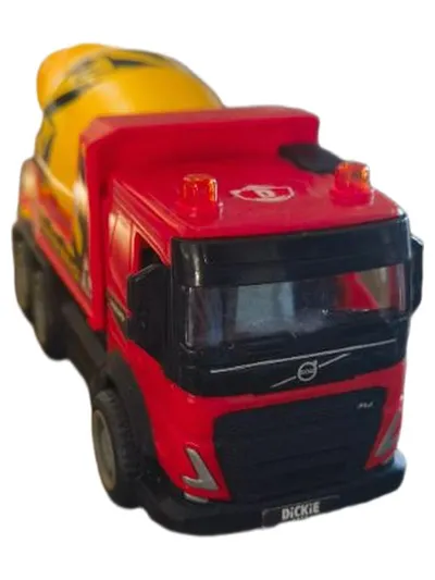 Dickie Toys Volvo FM Betonmischer LKW Spielzeug Rot Gelb 22cm