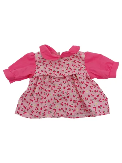 Bayer Design Puppenkleid Rosa Kirschen Muster Kleid für Puppen 50cm