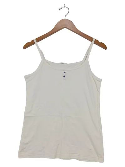 SKIN TO SKIN Damen Camisole Top Basic Weiß Gr. 38/M Baumwolle
