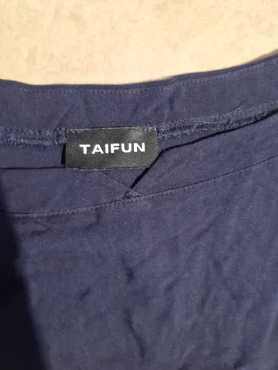 TAIFUN Damen Pullover 3/4-Arm Blau Gr. L 42 Casual Viskose Alltag