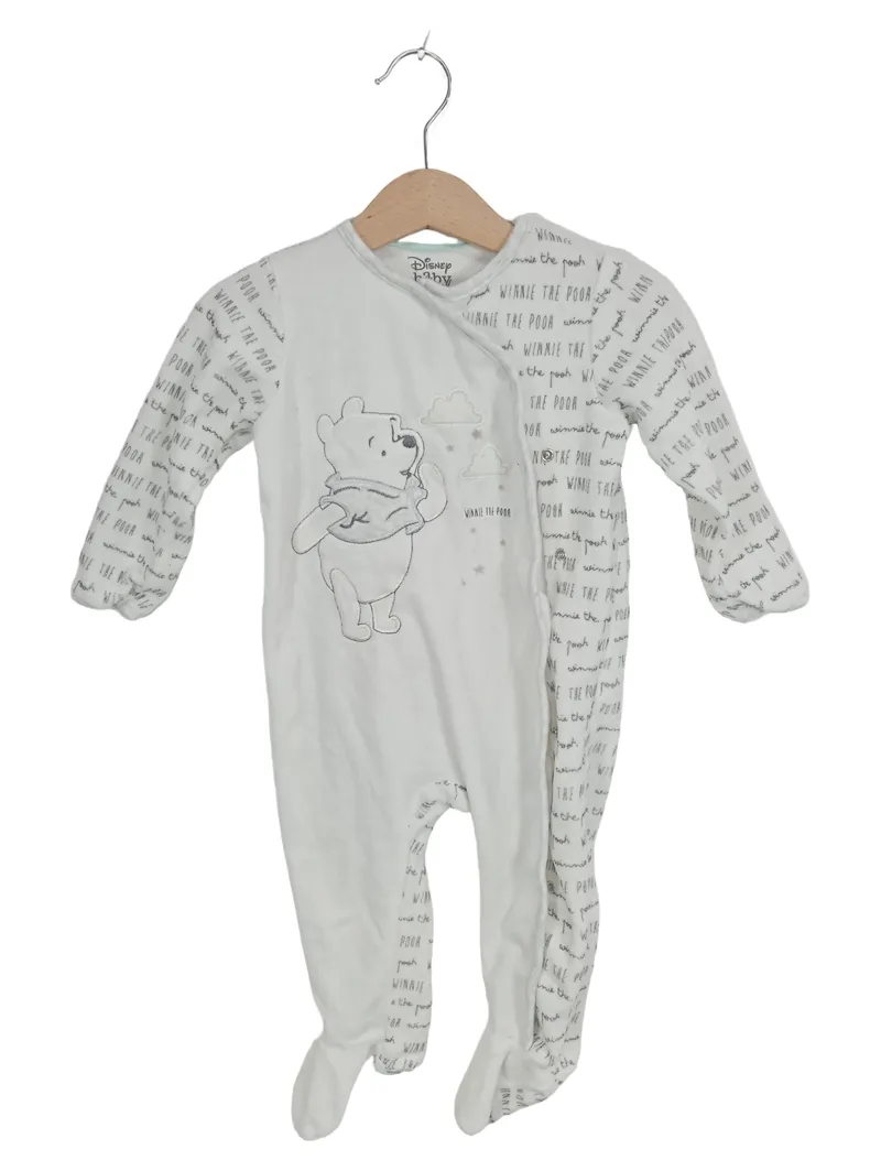 Disney Baby Winnie Pooh Strampler Schlafanzug Gr. 86 Weiß Baumwolle 1