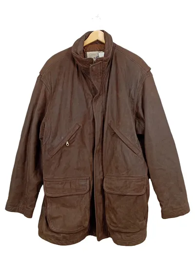 Blackthorn Lederjacke Herren Braun Klassisch Echtleder Gr. 56/3XL