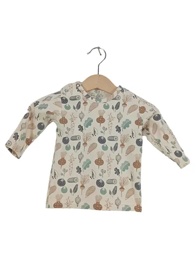 Hust & Claire Langarmshirt Kinder Gemüse Motiv Baumwolle Mehrfarbig Gr. 98