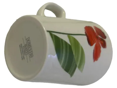 Domestic Haiti Kaffeetasse Porzellan Weiß Blumenmuster 325ml Modern