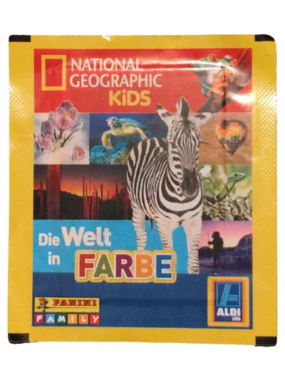Panini National Geographic Kids Die Welt in Farbe Sticker Tüte Booster Tiere