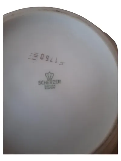 Scherzer Bavaria Kaffeekanne Porzellan Goldrand Weiß 1L Klassisch
