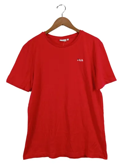 FILA Herren T-Shirt Rot Gr. M Sportlich Logo-Print