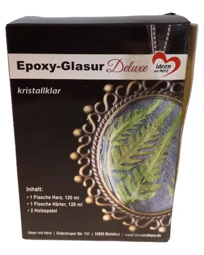 Ideen mit Herz Epoxy-Glasur Deluxe Harz & Härter Set 240ml kristallklar