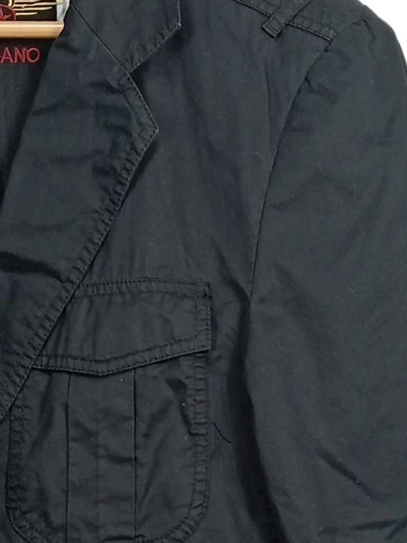 Cabano Herren Leichte Jacke Gr. 46 Schwarz Baumwolle Casual 3