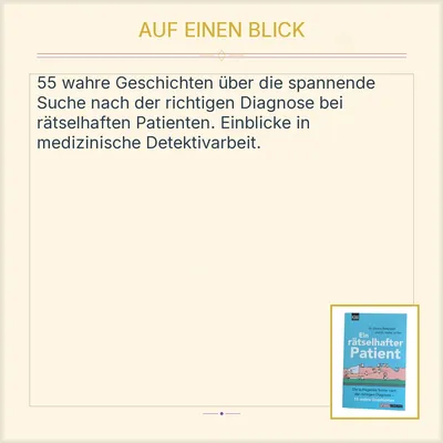 Ein rätselhafter Patient Ballwieser Le Ker 55 wahre Geschichten Medizin