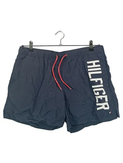 Tommy Hilfiger Badeshorts Herren Gr. 48/M Blau Sportlich Logo-Print