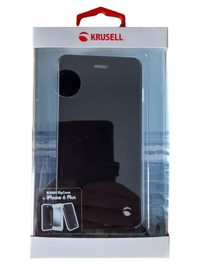 Krusell Handyhülle FlipCover für iPhone 6 Plus Schwarz Praktisch Schutzhülle
