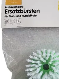 EASY HOME Ersatzbürsten Set für Stab- und Rundbürste Reinigungsbürsten 3
