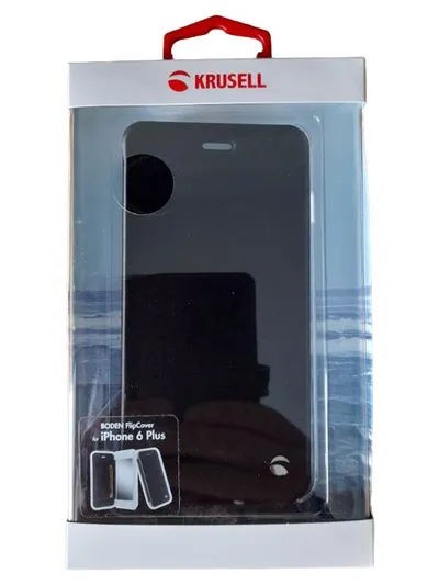 Krusell Handyhülle FlipCover für iPhone 6 Plus Schutzhülle Case Schwarz