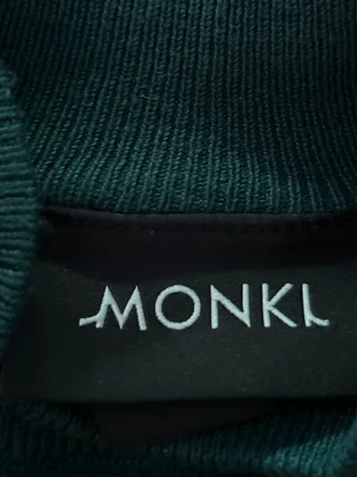 Monki Damen Pullover Rollkragen Gr. S/36 Grün Viskose Strick