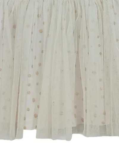 Liegelind Festliches Kleid Gr. 80 Weiß Gepunktet Langarm Baumwolle
