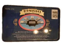 Cardinal Collectors Dominoes Double Nine Jumbo Farbpunkte 55 Steine Blechdose 2