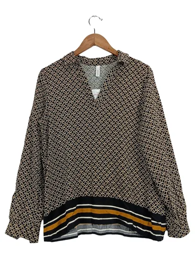 Soyaconcept Damen Bluse Grafisches Muster Mehrfarbig Casual Gr. 38/M
