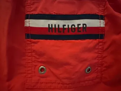 Tommy Hilfiger Badeshorts Herren Rot Gr. M Schwimmshorts
