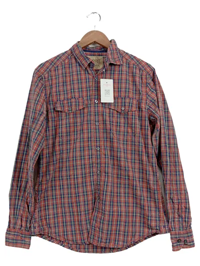 Esprit Herren Karohemd Gr. 46/S Casual Langarm Mehrfarbig