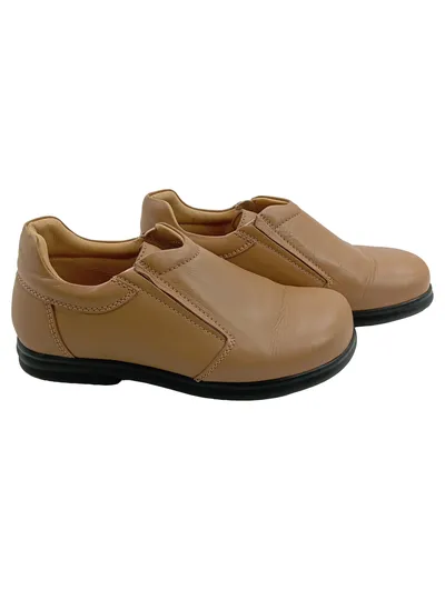 Birkenstock Footprints Damen Slipper Leder Beige Gr. 37 Komfortschuhe