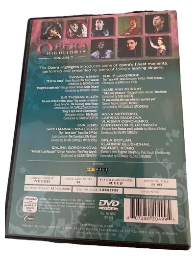 Arthaus Musik DVD Opera Highlights Netrebko Kenny Händel Britten Tschaikowsky