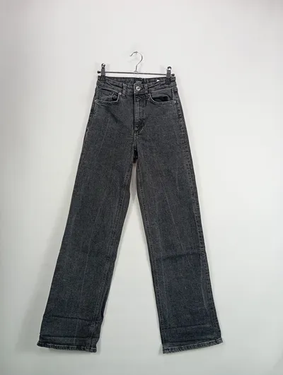ONLY Damen Jeans Wide Fit Grau Größe 32