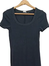 Cotton On Damen Freizeitkleid T-Shirt-Kleid Gr. 38 Schwarz Basic Maxi 2
