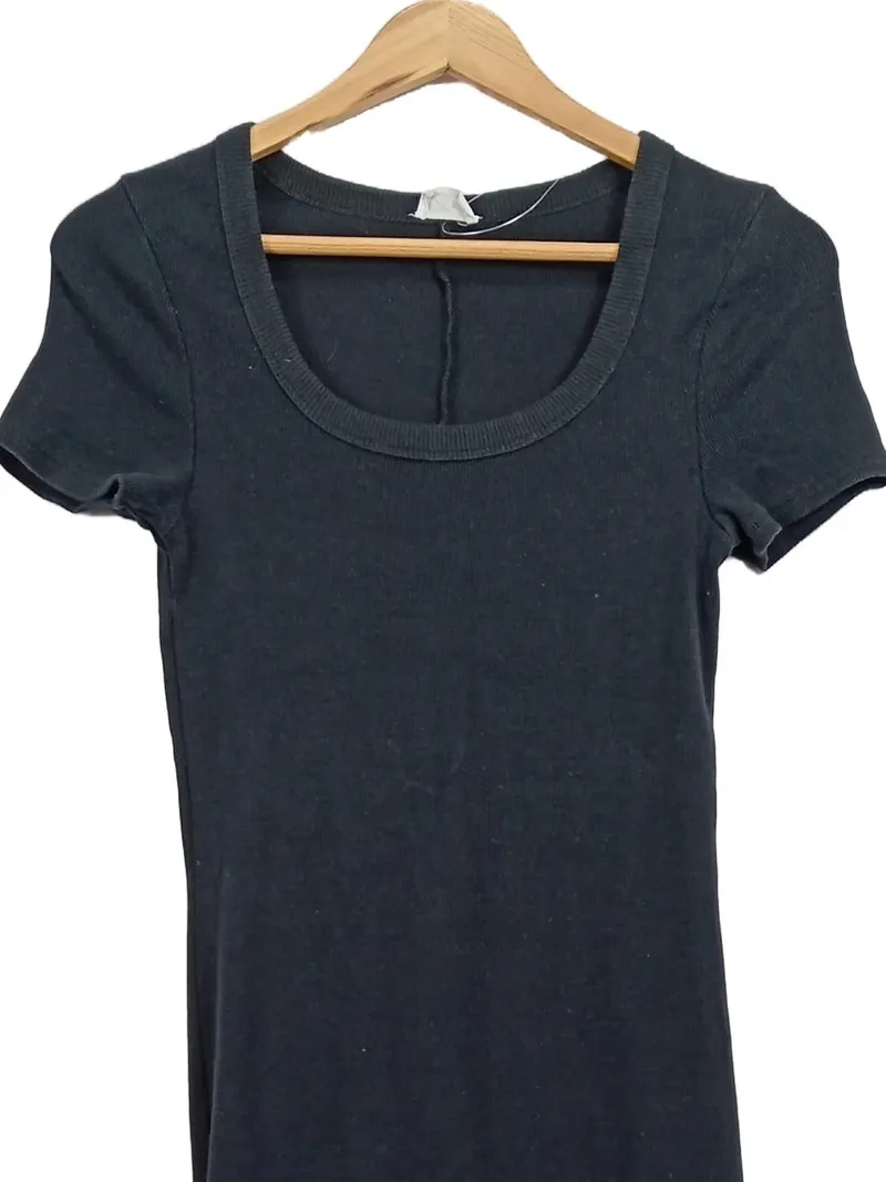 Cotton On Damen Freizeitkleid T-Shirt-Kleid Gr. 38 Schwarz Basic Maxi 2