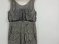Ashley Brooke Damen Pailletten Kleid Gr. 42 Grau Elegant Festlich 2