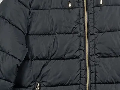 Geox Damen Steppjacke Gr. 42 Schwarz Winterjacke Kapuze Polyamid