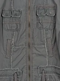 Street One Damen Arbeitsjacke Gr. 40 Grau Casual Kapuze Reißverschluss 2
