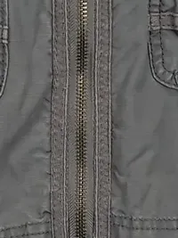 Street One Damen Arbeitsjacke Gr. 40 Grau Casual Kapuze Reißverschluss 3