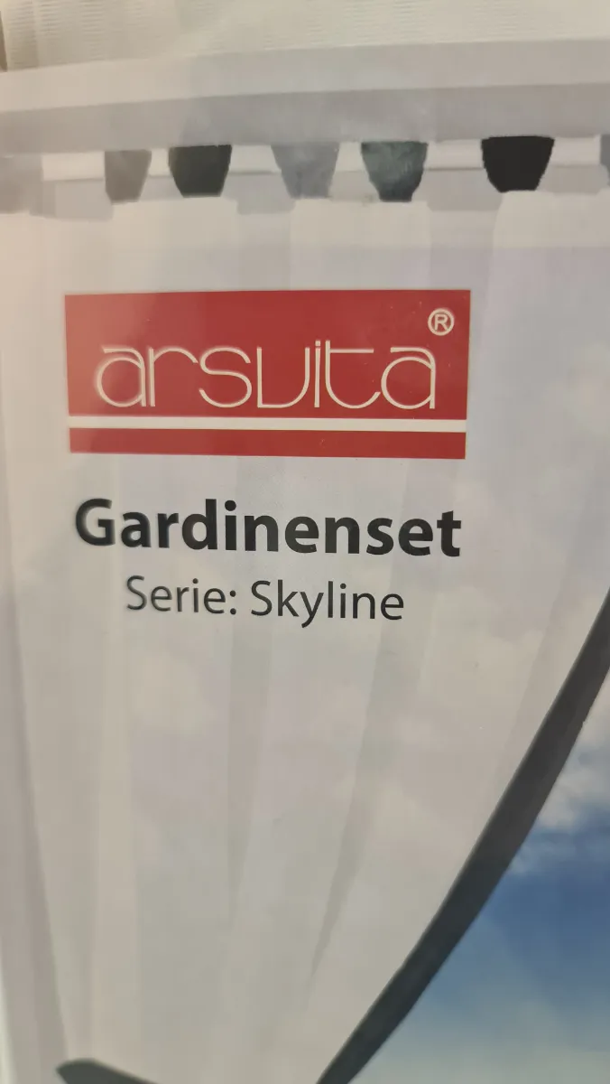 ARSVITA Gardinenset Skyline 4-teilig Weiß Grau bis 160cm Fensterbreite 3