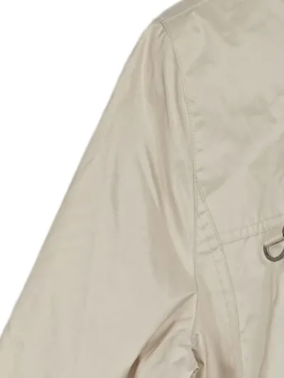 PETER HAHN Damen Leichte Jacke Gr. 42 Beige Kapuze Übergangsjacke