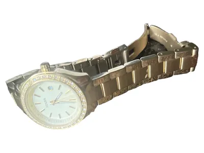 Fossil Damenuhr Elegant Gold Strass Armbanduhr Damen
