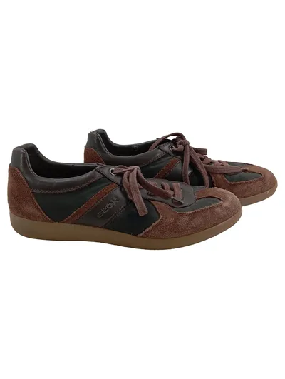 Geox Herren Sneaker low Gr. 41 Braun Casual Freizeitschuh