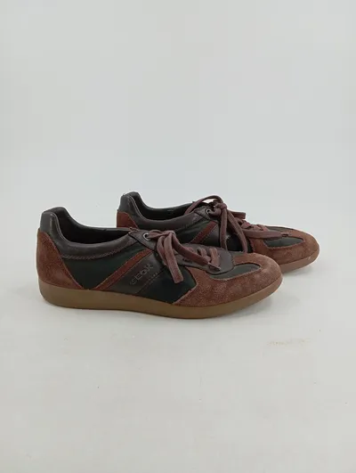 Geox Herren Sneaker low Gr. 41 Braun Casual Freizeitschuh