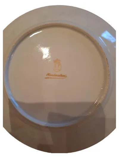Kahla Porzellan Unterteller Vintage Blumenmuster Weiß 19cm