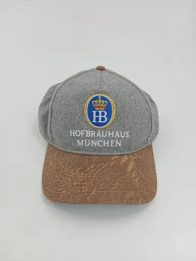 CHAPS Cap Herren Mehrfarbig Traditionell Logo Stickerei Wolle Leder UNI