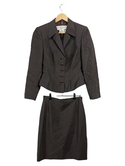 ESCADA Damen Kostüm Blazer Rock Set Gr. 36 Braun Elegant Business